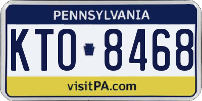 PA license plate KTO8468