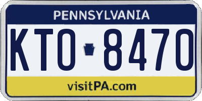 PA license plate KTO8470