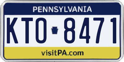 PA license plate KTO8471