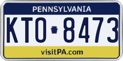 PA license plate KTO8473