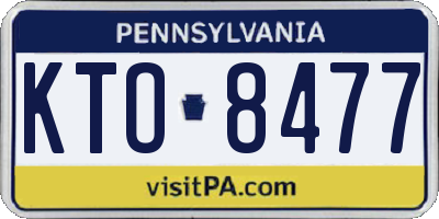 PA license plate KTO8477