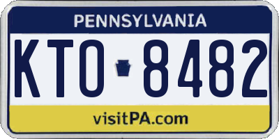 PA license plate KTO8482