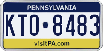 PA license plate KTO8483