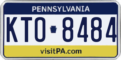 PA license plate KTO8484