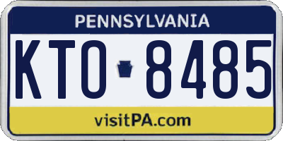 PA license plate KTO8485