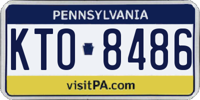 PA license plate KTO8486