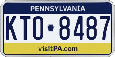 PA license plate KTO8487