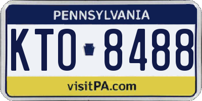PA license plate KTO8488