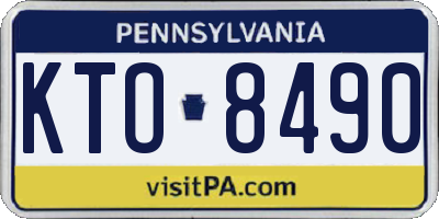 PA license plate KTO8490