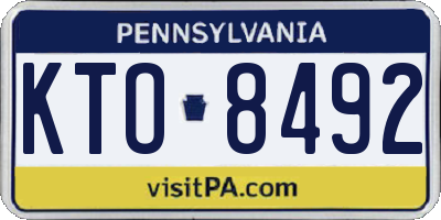 PA license plate KTO8492
