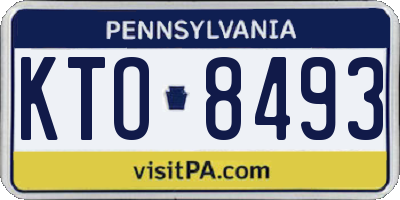 PA license plate KTO8493