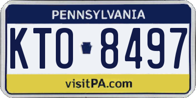 PA license plate KTO8497