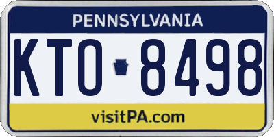 PA license plate KTO8498