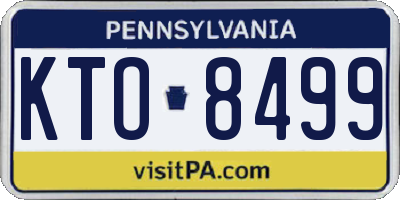 PA license plate KTO8499