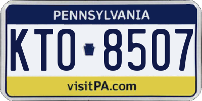 PA license plate KTO8507
