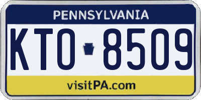 PA license plate KTO8509