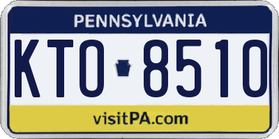PA license plate KTO8510