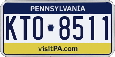 PA license plate KTO8511