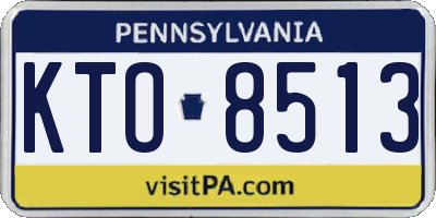PA license plate KTO8513