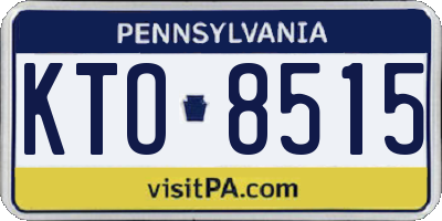 PA license plate KTO8515
