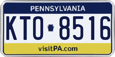 PA license plate KTO8516