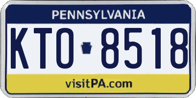 PA license plate KTO8518