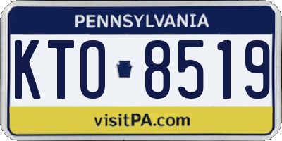 PA license plate KTO8519