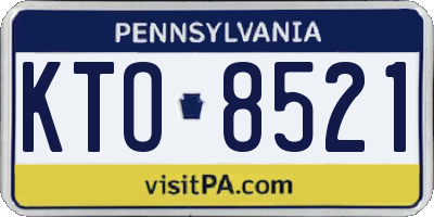 PA license plate KTO8521