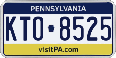 PA license plate KTO8525