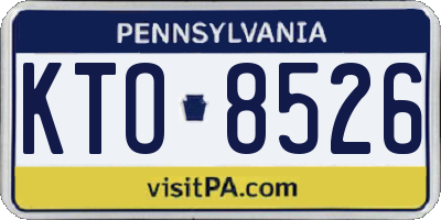 PA license plate KTO8526