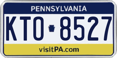 PA license plate KTO8527