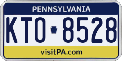 PA license plate KTO8528