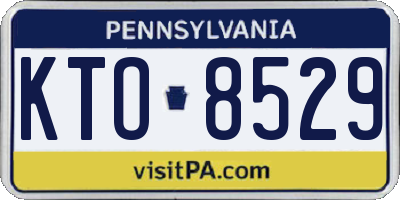 PA license plate KTO8529