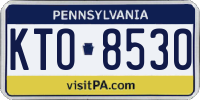 PA license plate KTO8530