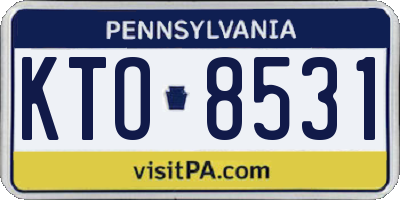 PA license plate KTO8531
