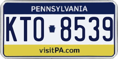PA license plate KTO8539