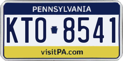 PA license plate KTO8541