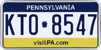 PA license plate KTO8547