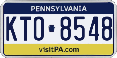 PA license plate KTO8548