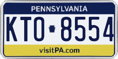 PA license plate KTO8554