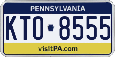 PA license plate KTO8555