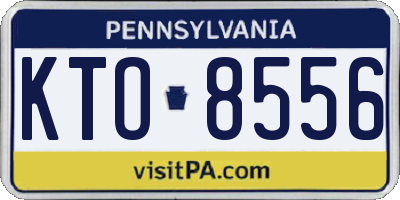 PA license plate KTO8556