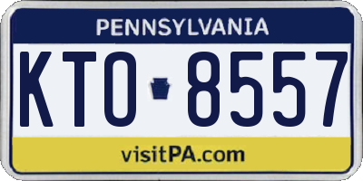 PA license plate KTO8557