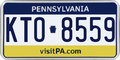 PA license plate KTO8559
