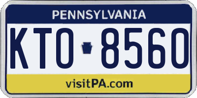 PA license plate KTO8560