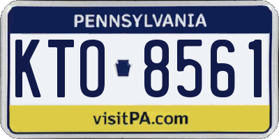 PA license plate KTO8561