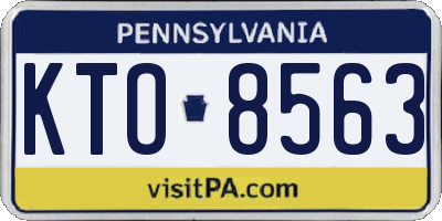 PA license plate KTO8563