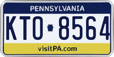 PA license plate KTO8564