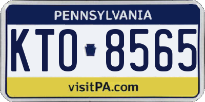 PA license plate KTO8565
