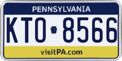 PA license plate KTO8566